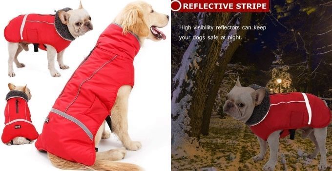 Warm Dog Coat Reflective Dog Winter Jacket