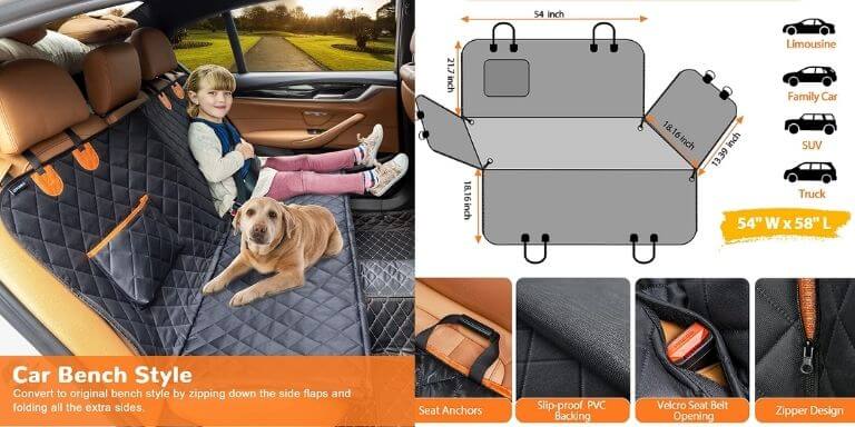 URPOWER Dog Seat Cover Car